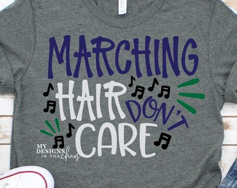 Marching Band Hair SVG, Marching Band Shirt SVG, Marching Band PNG, Funny Marching Band Shirt dla Cricut i Silhouette