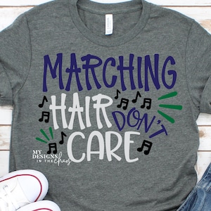 Marching Band Hair SVG, Marching Band Shirt SVG, Marching Band PNG, Funny Marching Band Shirt for Cricut and Silhouette