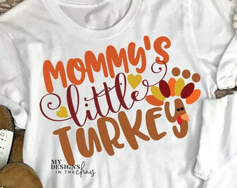 Thanksgiving SVG File / Turkey Day cut file / Fall baby design / little boy/ little girl/ Cut file for silhouette or cricut