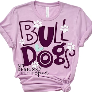 Bulldogs SVG/Bulldog PNG/Bulldog snijden bestand voor silhouet of Cricut/DXF PNG EPS SVG gesneden bestand Bulldog geest slijtage SVG-bestand T-shirts