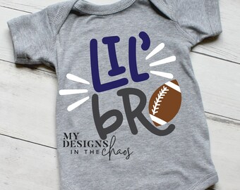 Football SVG | Little Brother Football VG | Silhouette and Cricut Cut File | Brother Football Shirt | Sports Brother Cutting file |Football