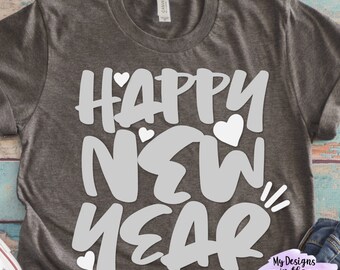 Happy New Year SVG, New Year svg file for cricut and silhouette, New Year cut file for cricut, New Years svg file, Happy New Year svg design