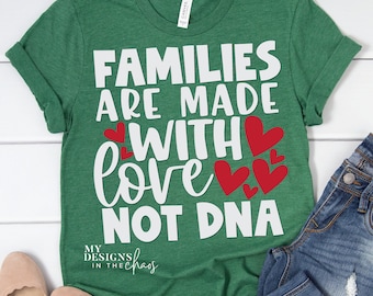 Families are Made with Love SVG for Silhouette and Cricut Adoption SVG File png