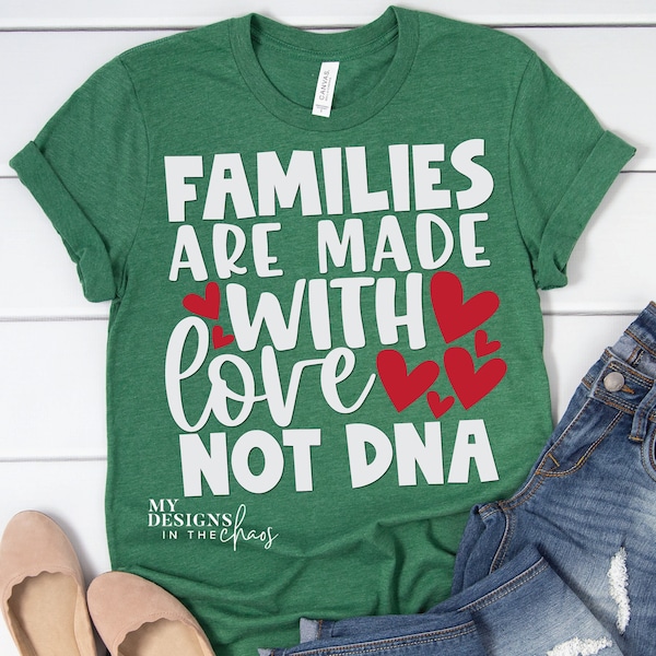 Families are Made with Love SVG for Silhouette and Cricut Adoption SVG File png