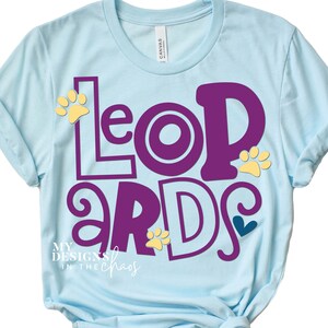 Leopards SVG/ Leopards Cutting file for Silhouette or Cricut /dxf png eps svg cut file Leopards Spirit Wear SVG File T-Shirts