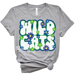 Wildcats PNG / Green and Blue Wildcats Sublimation file for Silhouette or Cricut /png Wildcats Spirit Wear PNG File T-Shirts