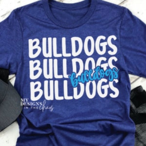 Bulldogs SVG/ Bulldog PNG / Bulldog Cutting file for Silhouette or Cricut /dxf png eps svg cut file Bulldog Spirit Wear SVG File T-Shirts