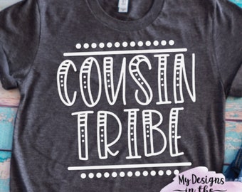 Cousin SVG, Cousin geschnitten Datei für Silhouette und Cricut, Cousin Tribe Shirt, Cousin Stamm PNG Datei, Cousin Crew SVG Datei