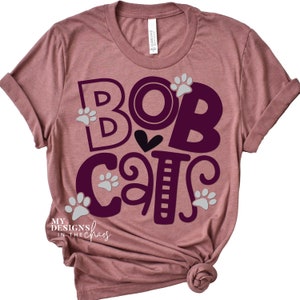Bobcats SVG/ Bobcats PNG / Bobcats Cutting file for Silhouette or Cricut /dxf png eps svg cut file / Bobcats Spirit Wear SVG File T-Shirts