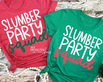 Slumber Party SVG-bestand voor silhouet of Cricut snijmachine | Slumber Party Squad SVG | Slumber Party Squad PNG