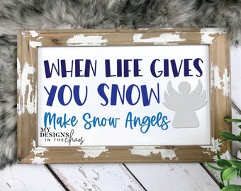 Snow Angels svg, Winter SVG file for Cricut and Silhouette, Snowflake svg, Hello Snow png, Winter svg, Winter Winter Season svg