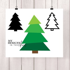 Christmas tree bundle SVG, Christmas tree SVG file for Cricut, hand drawn christmas tree svg, Christmas tshirt, Christmas tree SVG file
