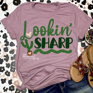 Lookin' Sharp SVG, Cactus SVG para Cricut y Silhouette, Suculento svg, Planta SVG, Cactus Clipart, Cactus png, png dxf eps, Valentine svg