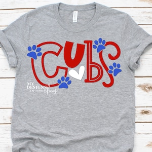 Cubs SVG/ Cubs PNG / Cubs Cutting file for Silhouette or Cricut /dxf png eps svg cut file / Cubs School Spirit Wear SVG File for T-Shirts