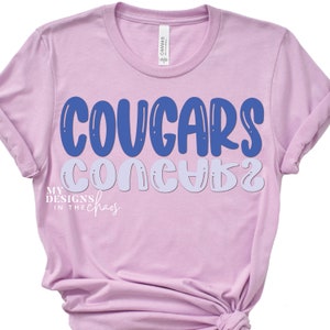 Cougars SVG/ Cougar Reflection PNG / Cougar Cutting file Silhouette or Cricut /dxf png eps svg cut file Cougar Spirit Wear SVG File T-Shirts
