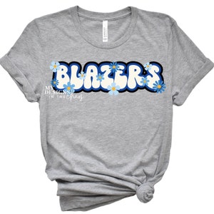 Blazers SVG, Blazers PNG, Blazers cutting file for Silhouette or Cricut, Black and Blue Blazers svg Spirit Wear File T-Shirts