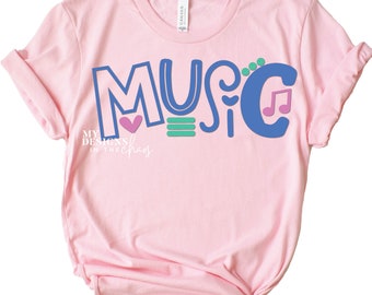 Music SVG, Music Teacher Cutting file for Silhouette Cricut, Music Teacher SVG file, Music Note SVG file, Music Tshirt, Music Shirt Design