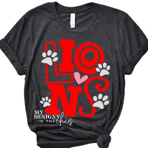 Red Lions PNG/ Lion PNG / Lions PNG archivo para sublimación/Lions Spirit Wear png Archivo para camisetas