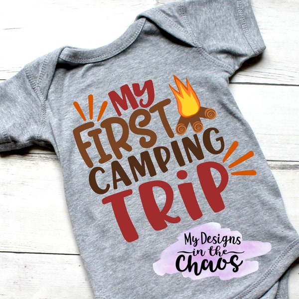 Baby Camping SVG / First Camping SVG | Silhouette svg | Cut file for Cricut / Baby Boy First SVG | Camp Life svg |Baby boy camping shirt svg