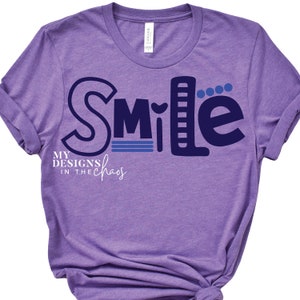 Smile SVG/ Smile PNG / Smile Cutting file for Silhouette or Cricut /dxf png eps svg cut file Smile Spirit Wear SVG File T-Shirts