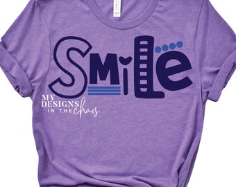 Smile SVG/ Smile PNG / Smile Cutting file for Silhouette or Cricut /dxf png eps svg cut file Smile Spirit Wear SVG File T-Shirts