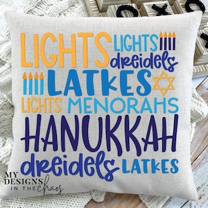 Hanukkah Subway Art SVG | Fichier SVG Hanukkah pour Silhouette et Cricut | Fichier SVG de Hanoucca | Conception heureuse de Hanoucca | Hanoucca T-shirt svg