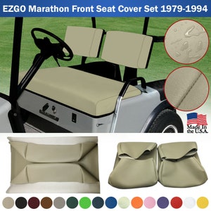 EZGO マラソン ゴルフカート フロントシートカバー 交換用ステープルオンビニールセット - DIY 取り付け - 1982～2000 年用