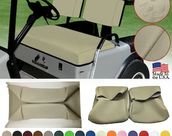 Fundas para asientos de carrito de golf EZGO Marathon (1982-2000) – Juego de repuesto delantero – Fundas de vinilo para grapar