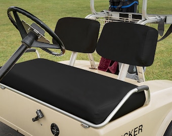 Juego de fundas de vinilo para asientos delanteros de carrito de golf Club Car DS anteriores a 2000, repuestos con grapas