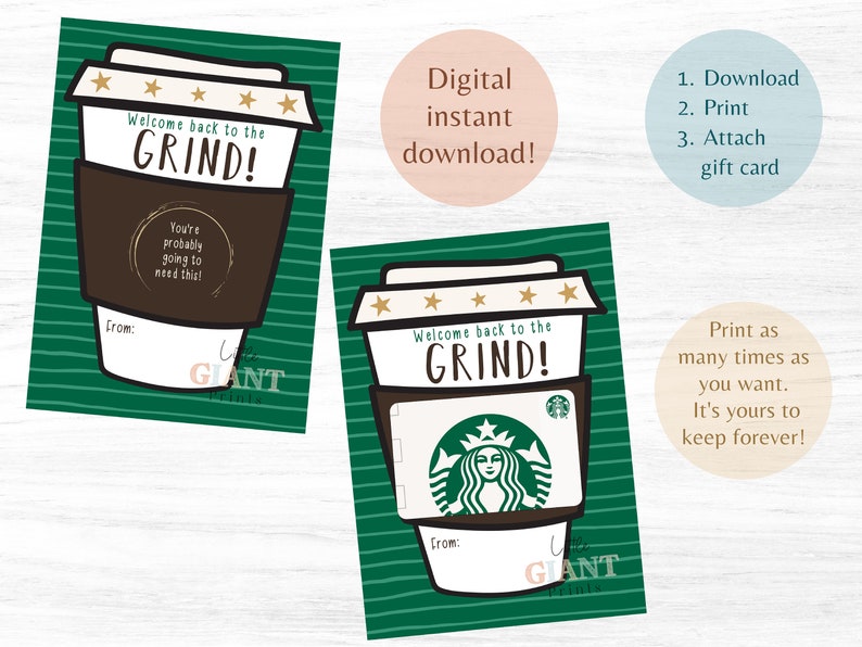 Printable Back to School Coffee Teacher Gift Card Holder - Etsy