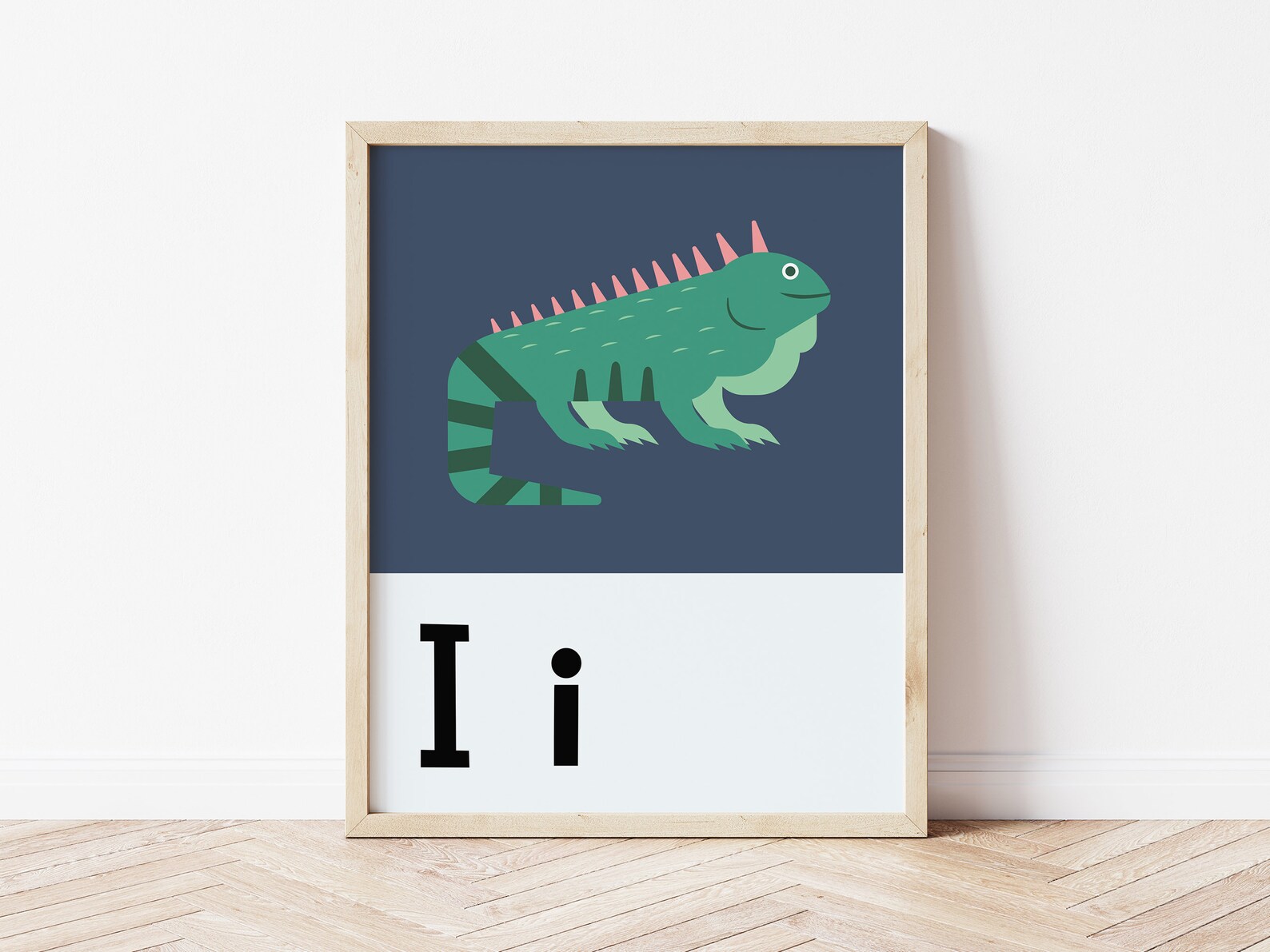 Letter I Print Alphabet Printable Iguana Wall Art Decor - Etsy