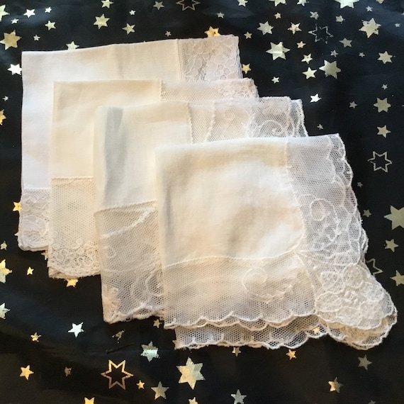 Vintage handkerchief, wedding handkerchief, lace h
