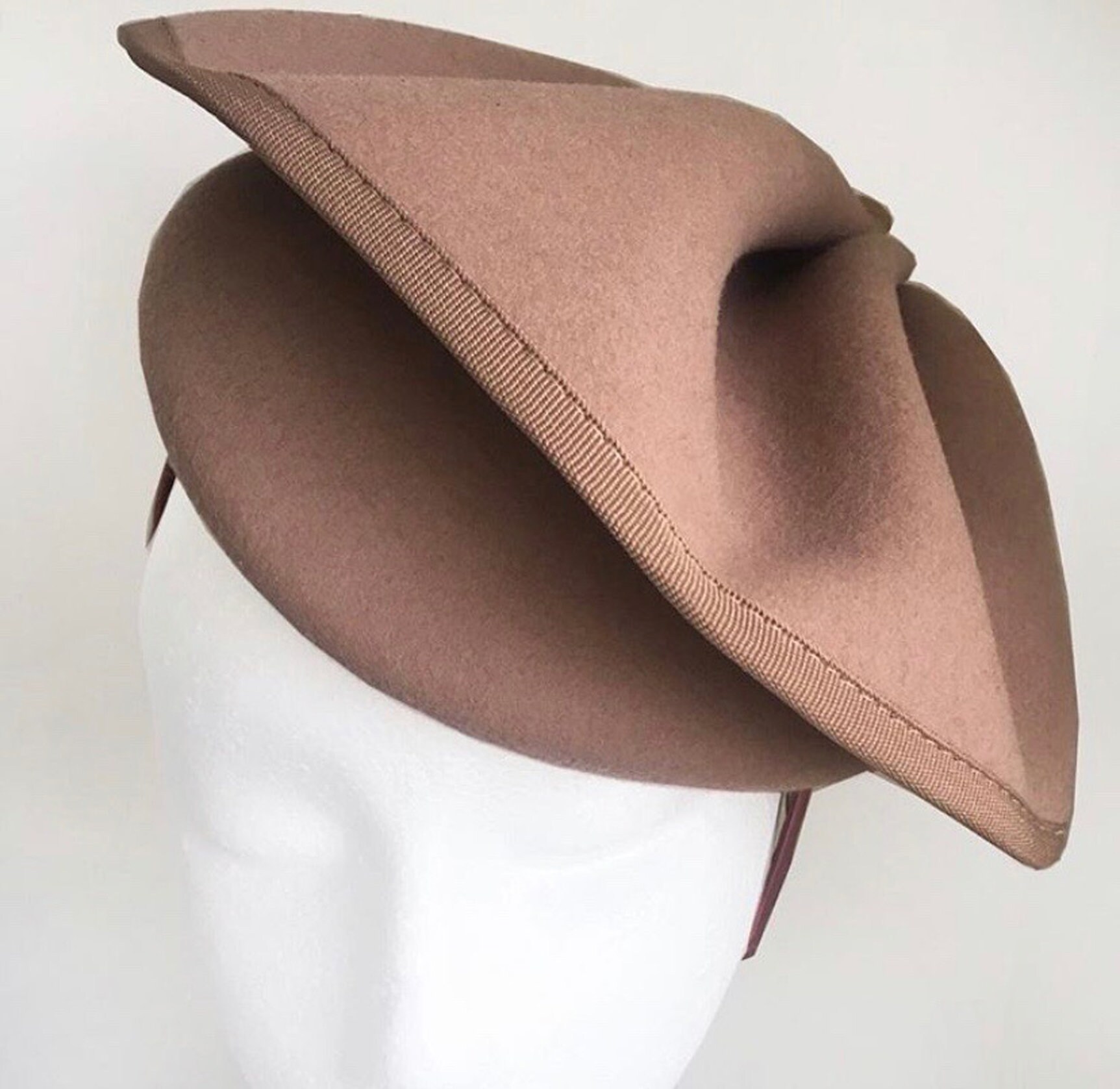 Sophia Taupe/ Deep Beige Fascinator 