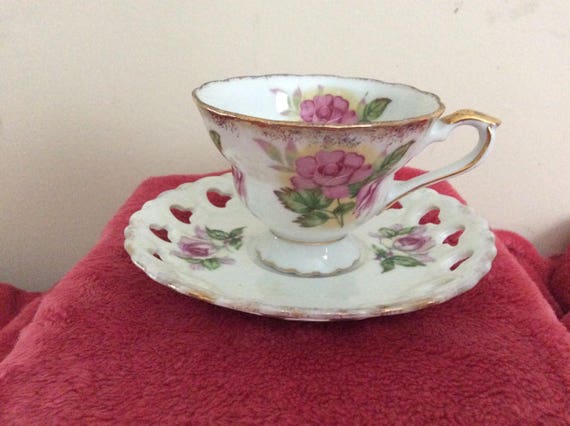 Vintage Unmarked Lusterware Cup And Saucer