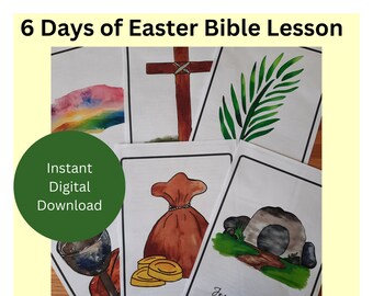 Holy Week 6 Part Children's Bible lesson, Easter lesson for Preschool-elementary, Six-part lesson covering the Easter Story, Story Stones