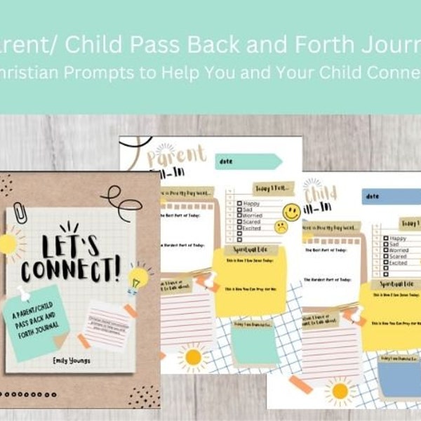 Parent & Child Pass Back and Forth Journal/Gender Neutral Journal/ Christians Journal for Families/ Build Communication and Connection