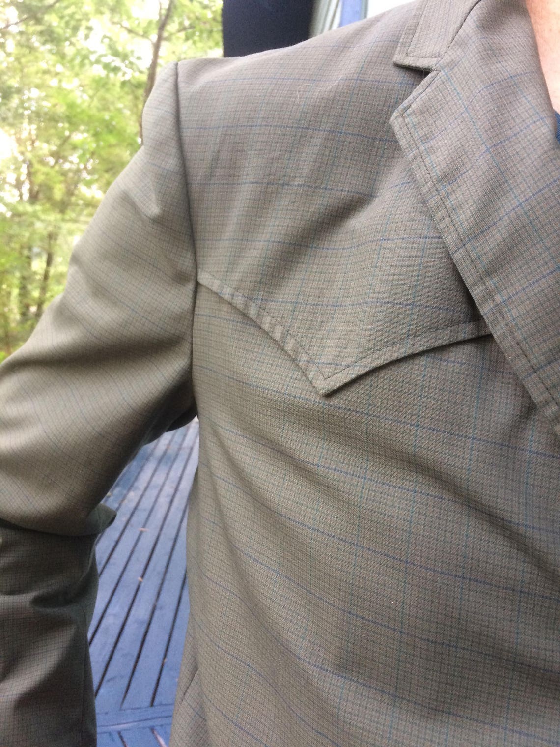 Vintage 1970's Men's Western Suit Jacket 44 Pants 34 Etsy