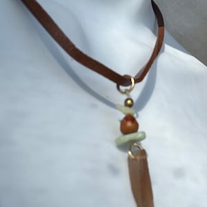 Necklace of Honey Colored beach glass and other beachy things