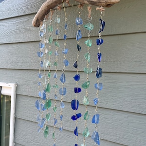Beach n Sea Glass Sun Wind Chime Mobile