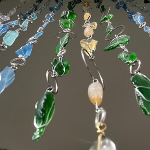 Beach glass mobile sun catcher