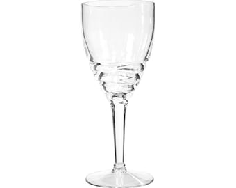 My Table Talk® Set of 4 - Acrylic Swirl Design 12 oz All Purpose Wine Glass - Clear