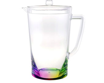 My Table Talk® - Acrylic Rainbow Halo 2.75 QT Pitcher with Lid