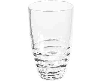 My Table Talk® Set of 4 - Acrylic Swirl Design 19 oz HB Tumbler - Clear