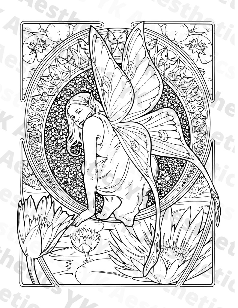 25 Pg Mythic Fantasy Art Coloring PDF Book Adult Coloring Etsy