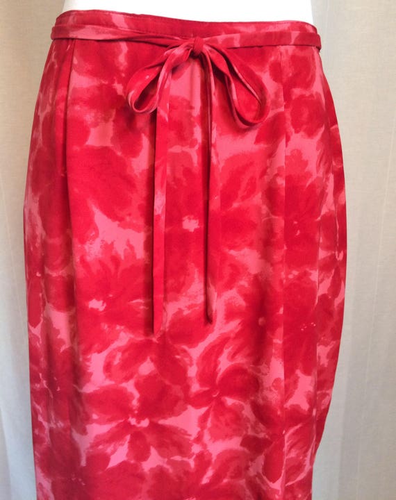 Sage Fabulous 70/'s Shimmer Maxi Skirt Fully Lined Size S Small Pink Cappuccino High Waist Flowers
