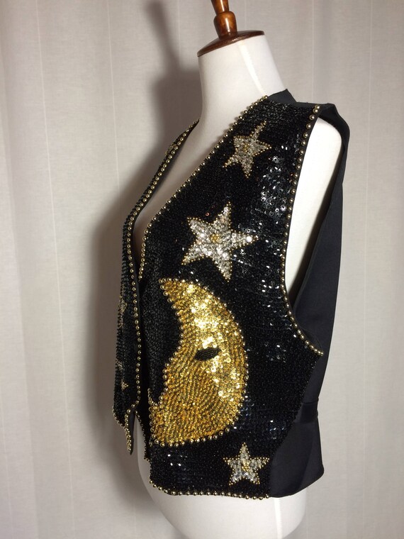 Vintage 1980s Indonesian Sequin Vest • Gypsy • Gyp