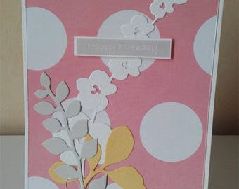 Pink card "Happy Birthday"