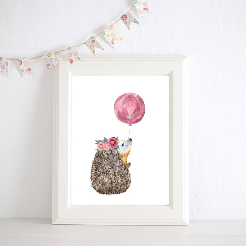 Forest friends wall art Woodland animals girly nursery 2 | Etsy