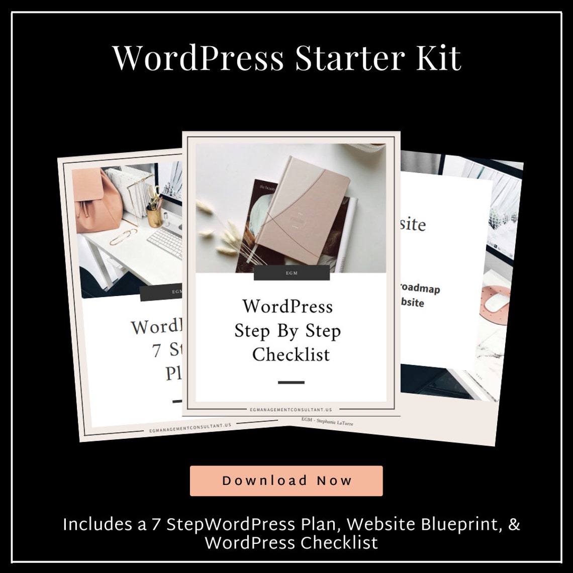 WordPress Starter Kit Build A site Workbook Etsy