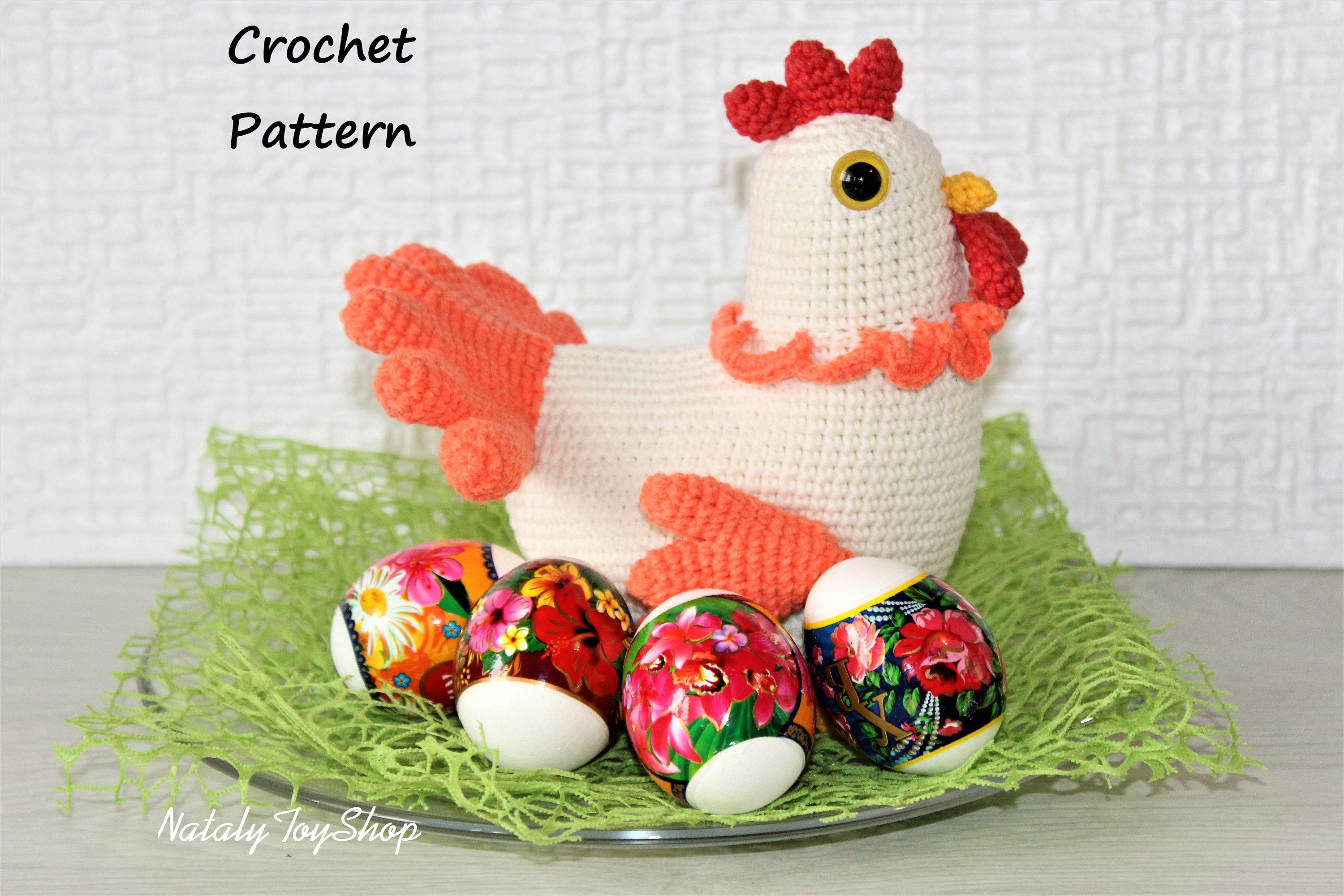 Easter Hen Crochet Pattern Chicken Amigurumi Pattern Bird Etsy